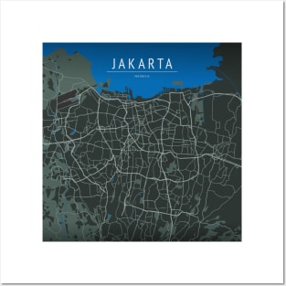 JAKARTA MAP Posters and Art